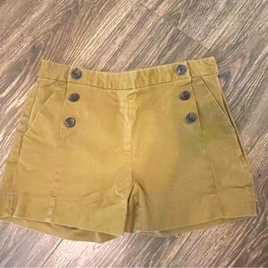Banana Republic Khaki Button Front Side Zipper Shorts SZ 6